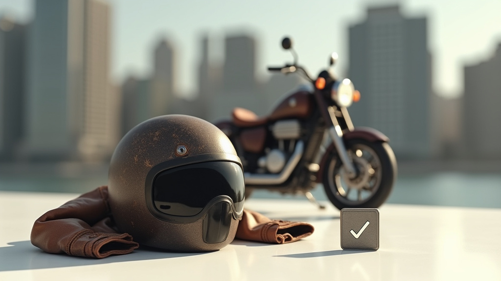 Technicien effectuant le contrôle technique d'une moto dans un centre agréé