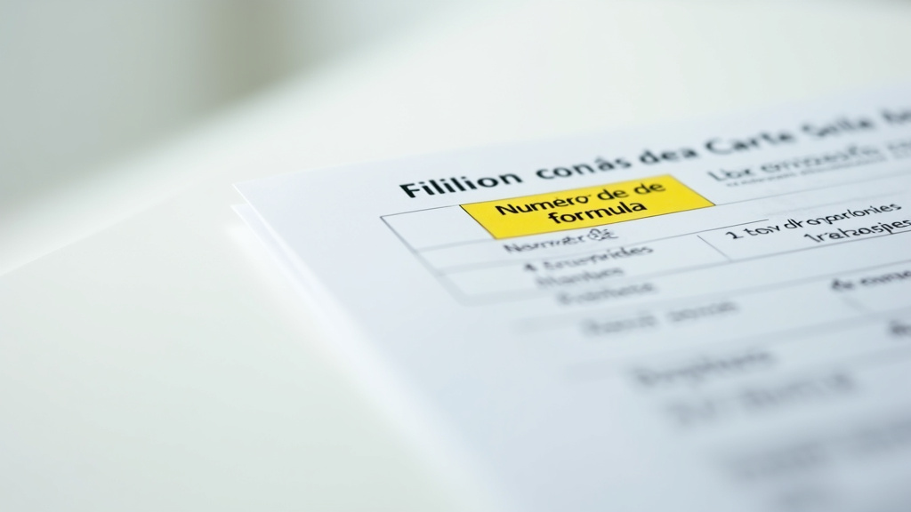Carte grise avec mise en évidence du numéro de formule