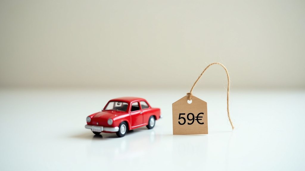 Affiche publicitaire d'une voiture électrique avec l'inscription '59€/mois sans apport'